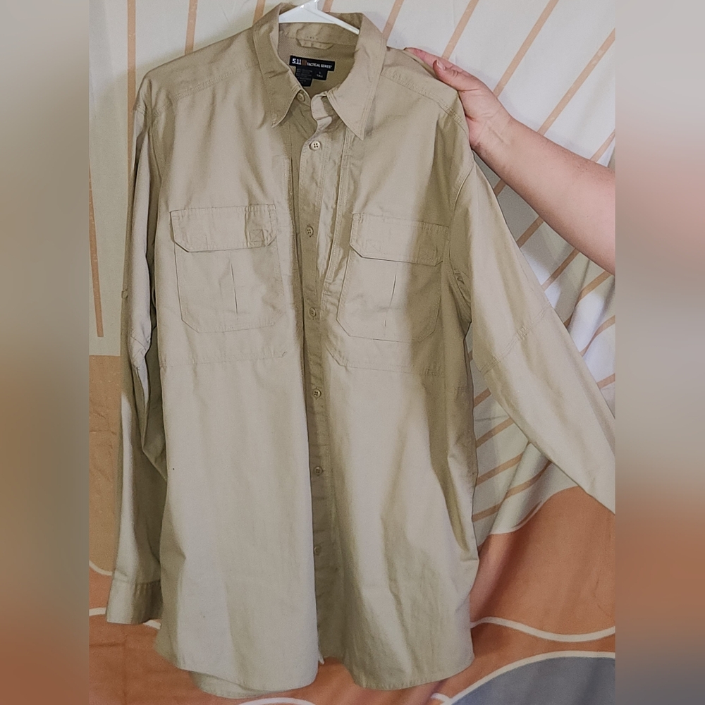 5.11 Tactical Khaki Lrg Tall LngSlve